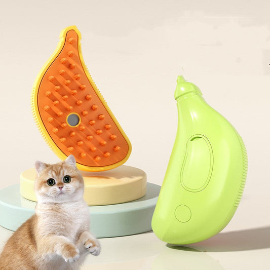 3-in-1 Pet Steam Brush Spray Massage Grooming Hair Removal Comb