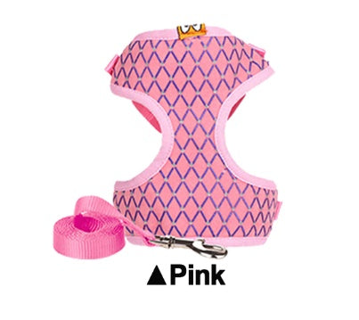 Rhinestone Cat Harness Leash Set Breathable Mesh Small Pet Vest