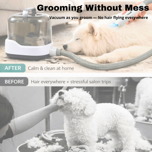 CalmCare Cordless Vacuum Grooming Kit Mess-Free Salon Results Home