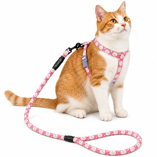 Touchcat 'Radi-Claw' Durable Cable Cat Harness and Leash Combo
