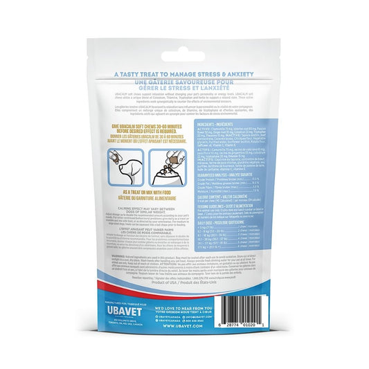 UBAVET UBACALM Calming Soft Chews Dogs Cats Stress Support Supplement