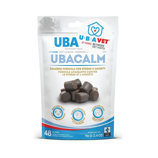 UBAVET UBACALM Calming Soft Chews Dogs Cats Stress Support Supplement